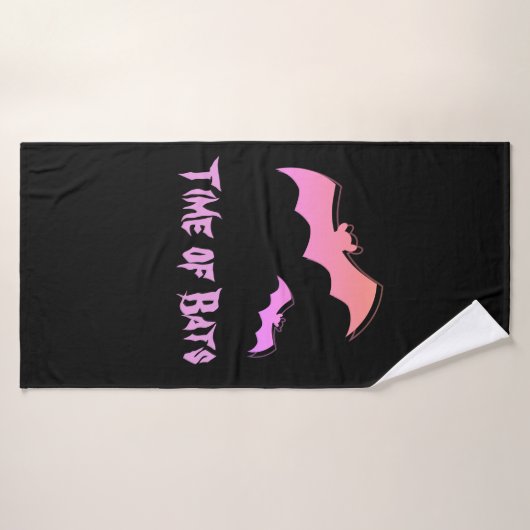 Tijd voor vleermuizen - Roze en Paarse Abstracte P Badhanddoek (Badhanddoek)