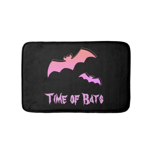 Tijd voor vleermuizen - Roze en Paarse Abstracte P Badmat (Voorkant)