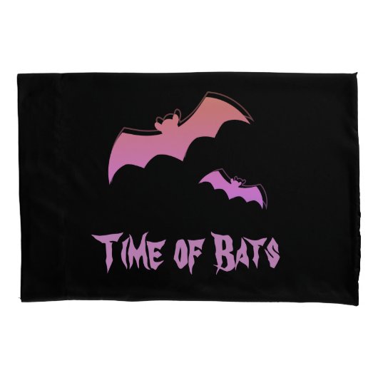 Tijd voor vleermuizen - Roze en Paarse Abstracte P Kussensloop (Voorkant)