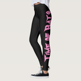 Tijd voor vleermuizen - Roze en Paarse Abstracte P Leggings