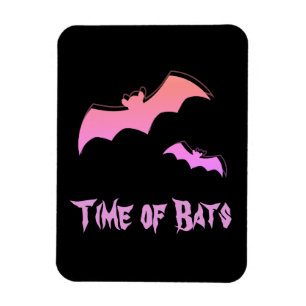 Tijd voor vleermuizen - Roze en Paarse Abstracte P Magneet