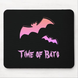 Tijd voor vleermuizen - Roze en Paarse Abstracte P Muismat