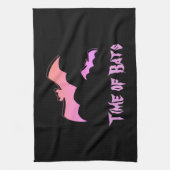 Tijd voor vleermuizen - Roze en Paarse Abstracte P Theedoek (Verticaal)