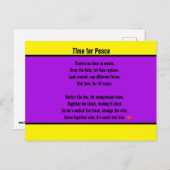 Tijd voor vrede briefkaart (Voorkant / Achterkant)