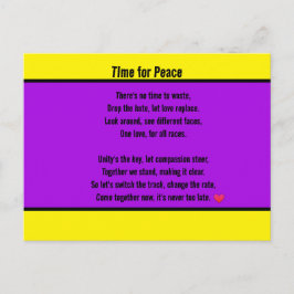 Tijd voor vrede briefkaart