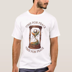 Tijd voor vrede Surrealistische zandloper Wereld I T-shirt