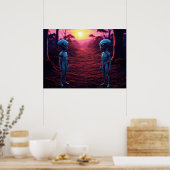 Tijd voor vrienden AI Alien Kunst Poster (Keuken)
