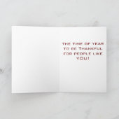 TIJD VOOR VRIENDEN BIJ " THANKSGIVING " " FEESTDAGEN KAART (Binnen)