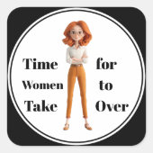 Tijd voor vrouwen sticker (Voorkant)