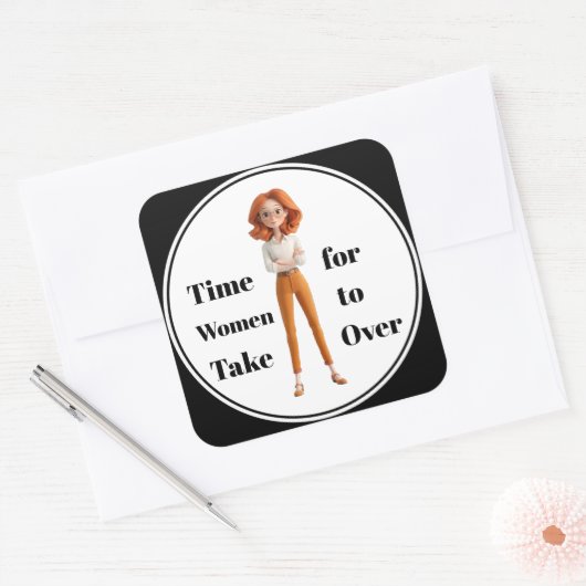 Tijd voor vrouwen sticker (Envelop)