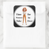 Tijd voor vrouwen sticker (Tas)