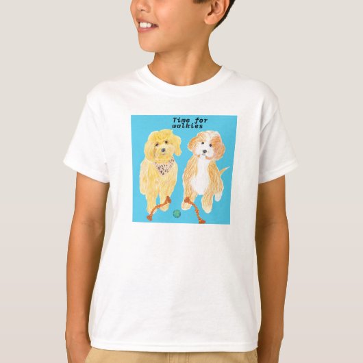 Tijd voor walkies t-shirt (Voorkant)