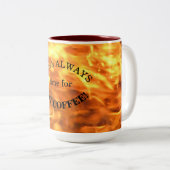 "..Tijd voor warme koffie!" mok (Voorkant rechts)