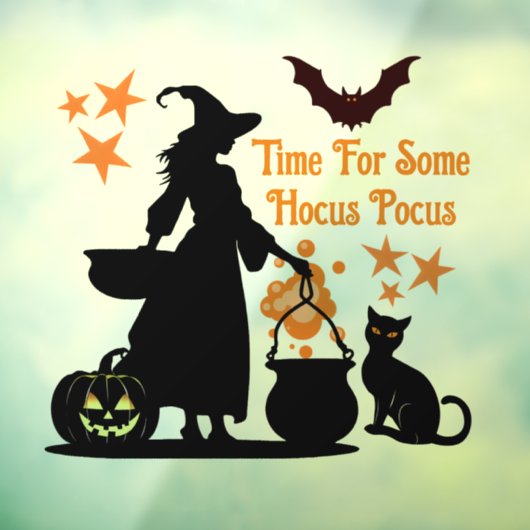 Tijd voor wat Hocus Pocus Halloween Heks Raamsticker (Vel 3)