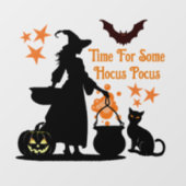 Tijd voor wat Hocus Pocus Halloween Heks Raamsticker (Vel)