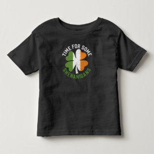 Tijd voor wat kattenkwaad Klaver St. Patrick's Day Kinder Shirts