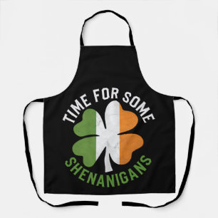 Tijd voor wat kattenkwaad Klaver St. Patrick's Day Schort