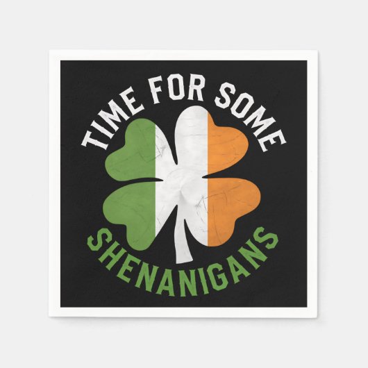 Tijd voor wat ondeugendheden Clover St. Patrick's  Servet (Voorkant)