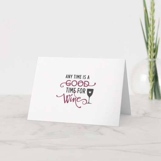 ***TIJD VOOR WIJN*** ESP OP "UW GROTE DAG" KAART (Voorkant)