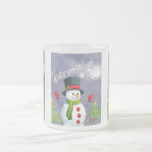 Tijd voor wintertijd matglas koffiemok (Center)