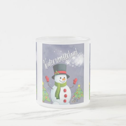 Tijd voor wintertijd matglas koffiemok (Center)