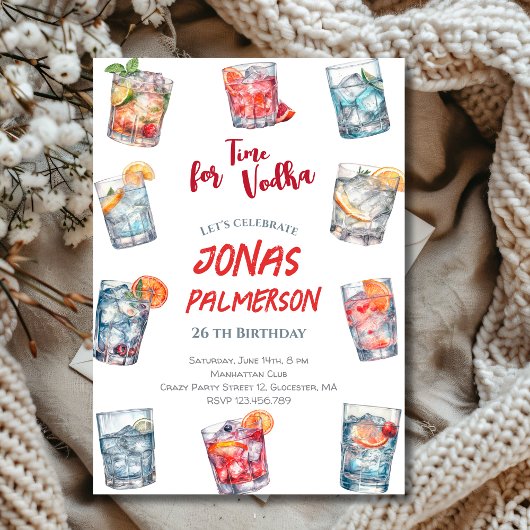 Tijd voor wodka, uitnodiging voor volwassen verjaa