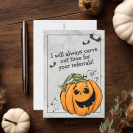 Tijd vrijmaken voor je doorverwezen Halloween Bedankkaart