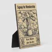 Tijd wacht op één lidmaatschapsstation fotoplaat (Zijkant)