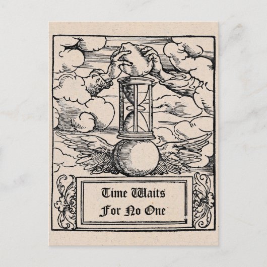 "Tijd wacht op niemand" Gepersonaliseerd Briefkaart (Voorkant)