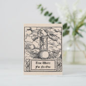 "Tijd wacht op niemand" Gepersonaliseerd Briefkaart (Staand voorkant)