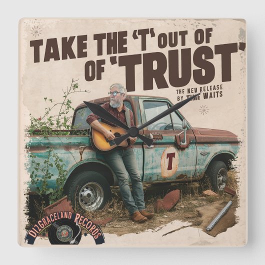 Tijd wacht op nieuwe release vierkante klok (Voorkant)