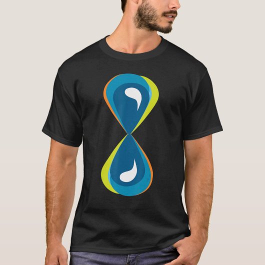 Tijd Zand Hourglass uur Glaswater T-shirt (Voorkant)