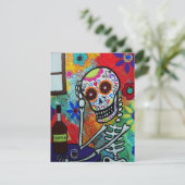 TIJDACHTIGE DAG VAN DE DODE INVITATIE KAART (Staand voorkant)