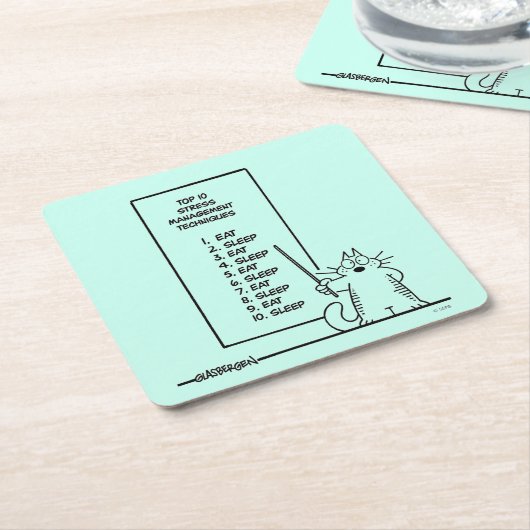 Tijdbeheer Kartonnen Onderzetters (Schuin)