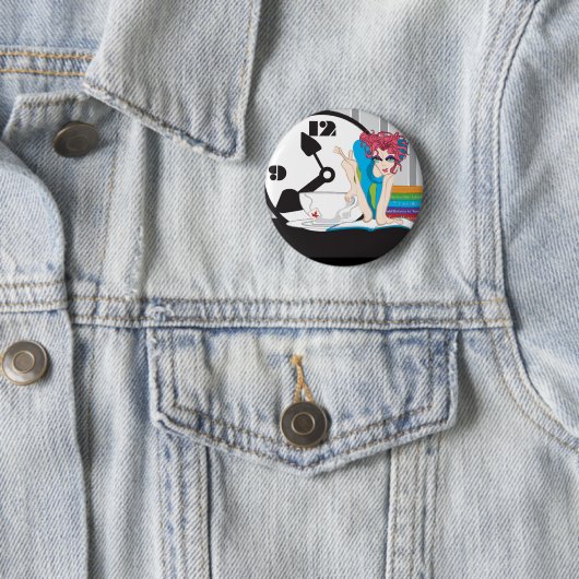 tijdbeheer ronde button 5,7 cm (In situ)