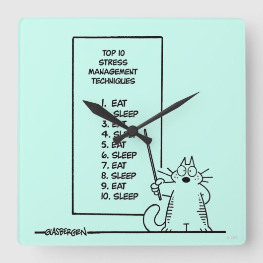 Tijdbeheer Vierkante Klok (Voorkant)