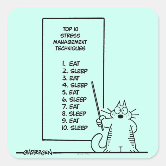 Tijdbeheer Vierkante Sticker (Voorkant)