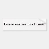 Tijdbeheersbumpersticker Bumpersticker (Voorkant)