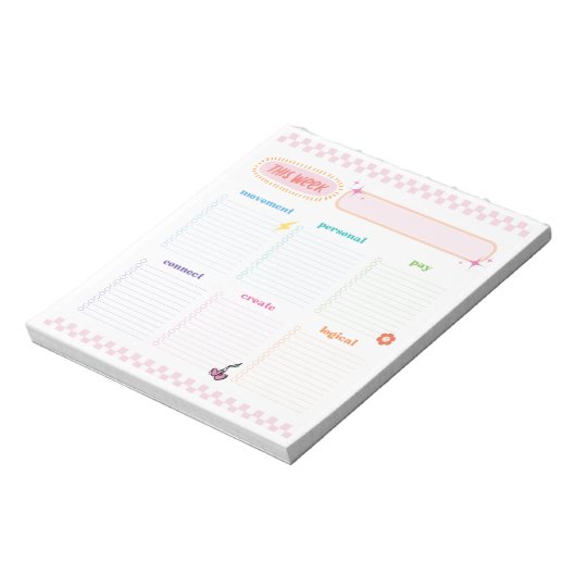 Tijdblok-planningspad Notitieblok (Linkerzijde)