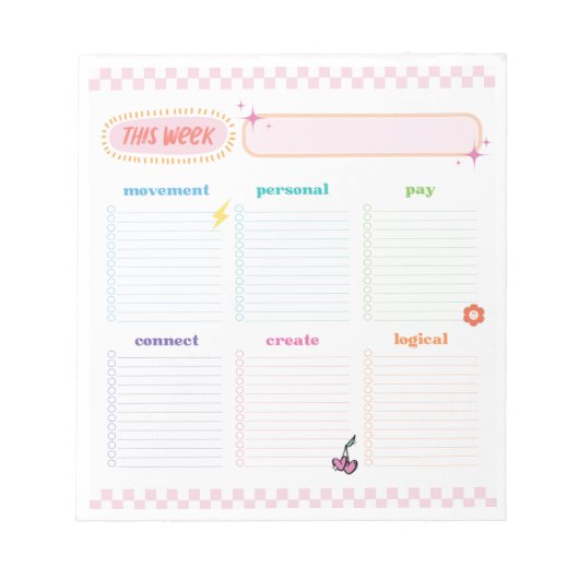 Tijdblok-planningspad Notitieblok (Voorkant)