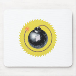 tijdbom brandende zekering muismat