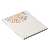 Tijdcapsule Boho zonneschijn zon geel blauw Notitieblok (Schuin)