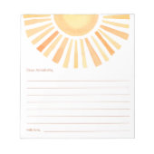 Tijdcapsule Boho zonneschijn zongeel sinaasappel Notitieblok (Voorkant)