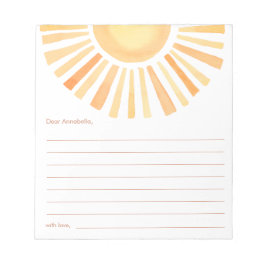 Tijdcapsule Boho zonneschijn zongeel sinaasappel Notitieblok