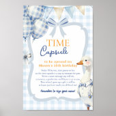 Tijdcapsule Eerste Verjaardagsbericht Baby Gans Poster (Voorkant)