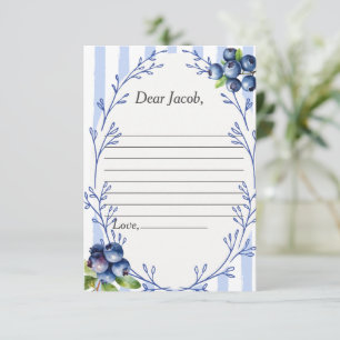 Tijdcapsule Gedicht  Blauwe bes  Reactiekaart Kaart