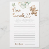 Tijdcapsule Teddy Bear Baby shower (Voorkant)