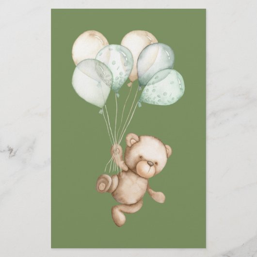 Tijdcapsule Teddy Bear Baby shower (Achterkant)