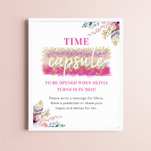 Tijdcapsule voor de eerste verjaardag van Wild One Poster