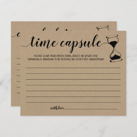 Tijdcapsuleadvies koppel douche engels Spaans (Voorkant / Achterkant)